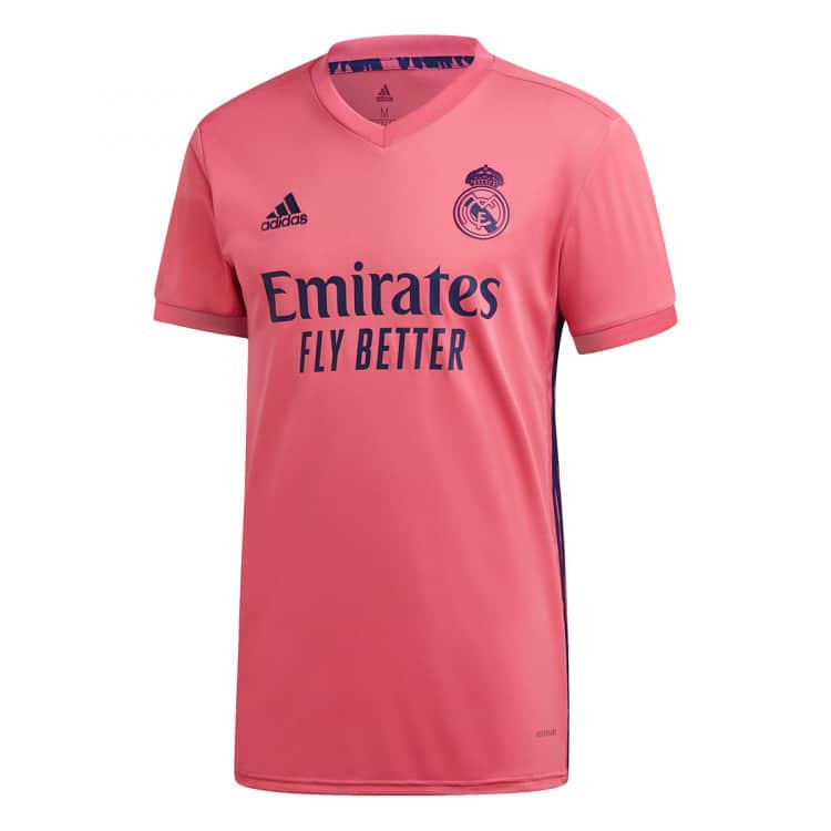 camiseta real madrid 2020/2021 segunda equipación rosa