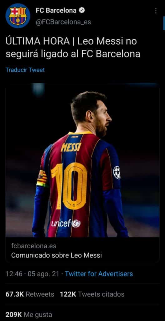 Leo Messi twitter